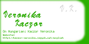 veronika kaczor business card